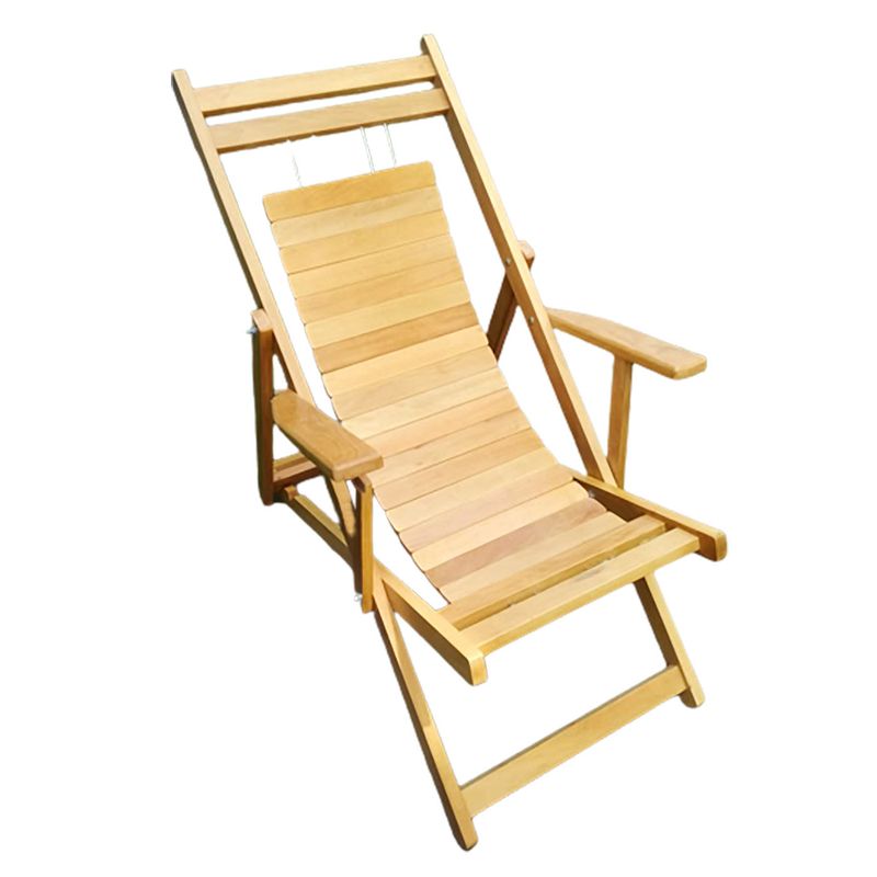 Silla-Perezosa-tumbona-para-terraza-en-madera--acabado-pulido