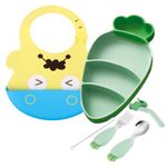 Pack-Babero-Hipo-y-Set-Plato-Zanahoria-Verde-para-bebe