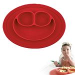 Plato-De-Silicona-Sonrisa-Para-Bebe-Baby-Froggie-Rojo