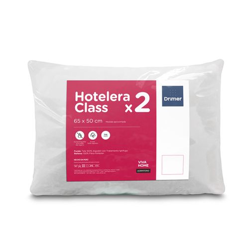 Almohada Hotelera VIVA HOME Class Pack x 2 Estándar (65x50 cm)