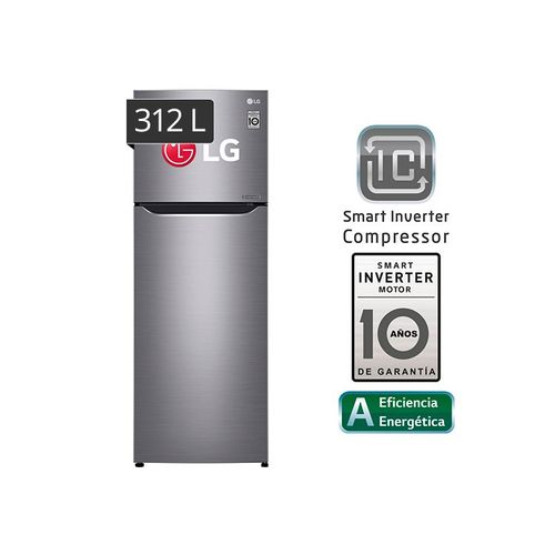 Refrigeradora LG 312 LT GT32BPPDC TOP FREEZER Con DOOR COOLING - Plateado
