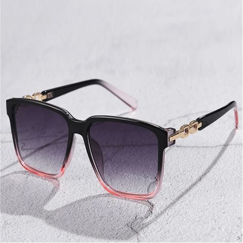 Gafas de Sol Estilo Cuadrado Para Mujer, Black Pink