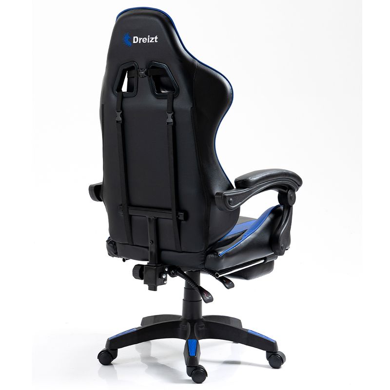 Silla-Gamer-Ergonomica-Dreizt-Shine-Series-Azul-con-Posapies-Reclinable