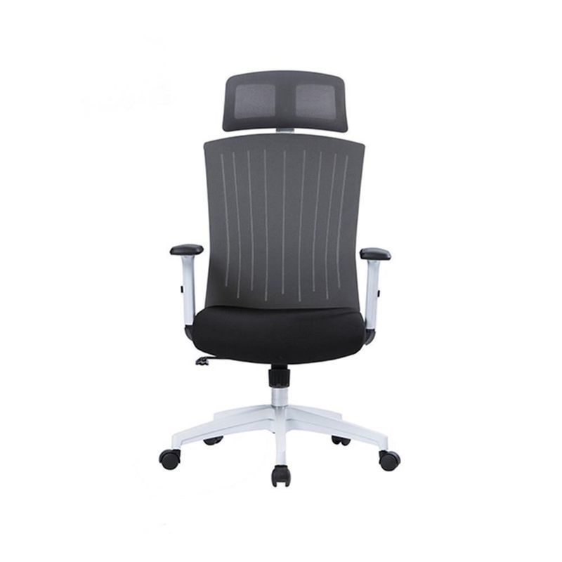 Silla-de-Escritorio-Work-Lux-C-Cabecera-Gris-Negro---Ziyaz