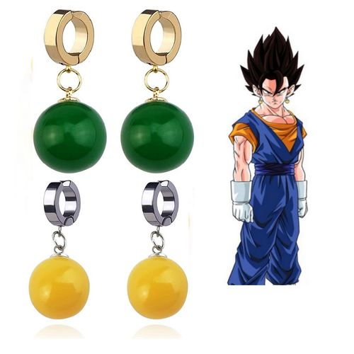 Aretes de dragón ball z para hombre ágata de anime Goku - Amarillo