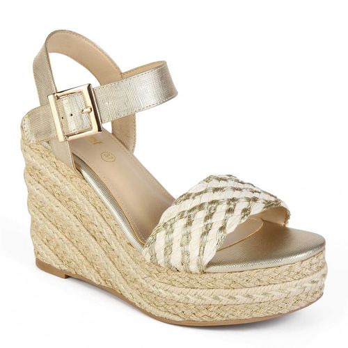 Sandalia Cuña Casual Mujer 8048 DORADO