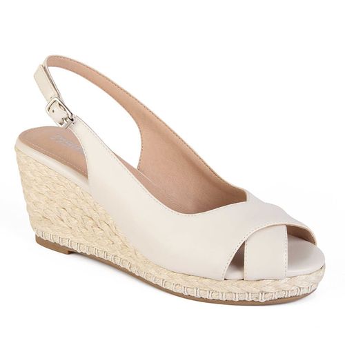 Sandalia Cuña Casual Mujer 8047 OFF WHITE