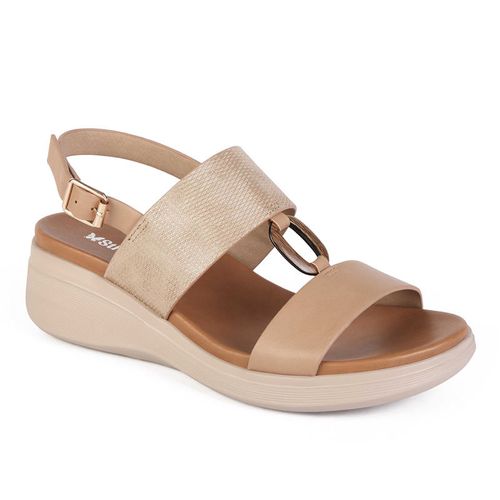 Sandalia Cuña Casual Mujer 8014 CAMEL