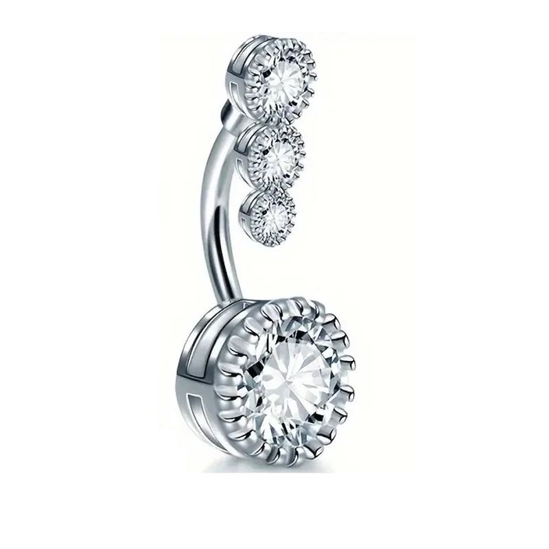 Piercing-para-ombligo-triple-piedrita-plateado