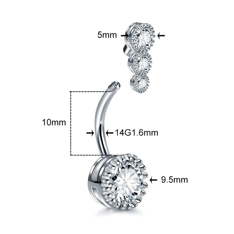 Piercing-para-ombligo-triple-piedrita-plateado