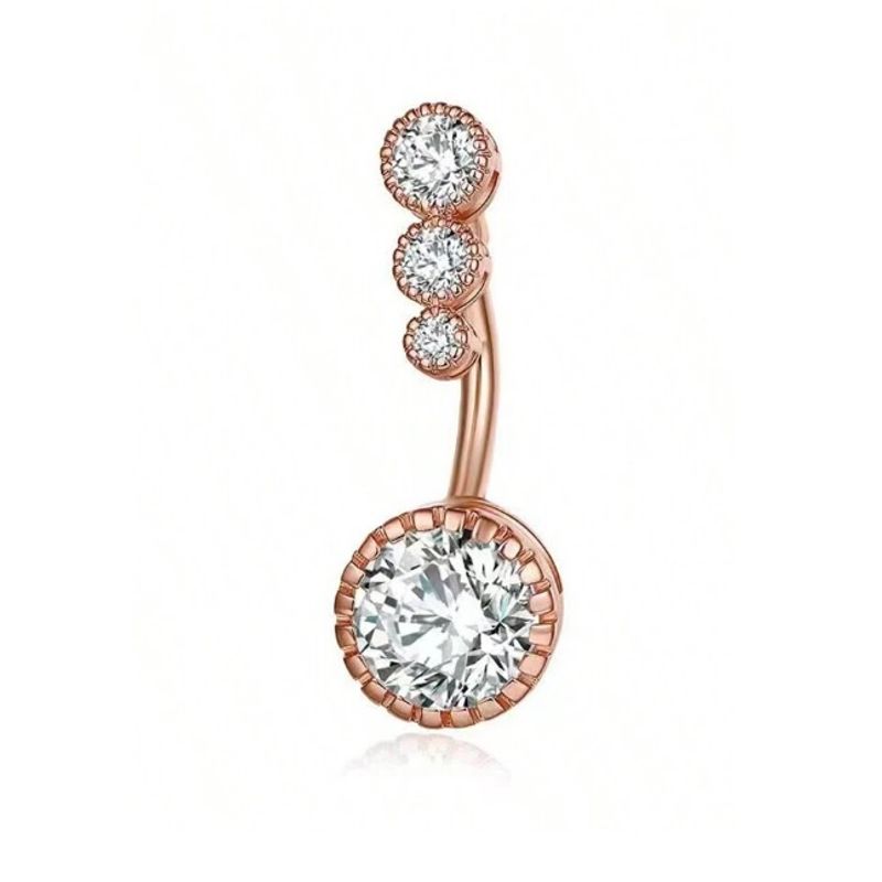 Piercing-para-ombligo-triple-piedrita-oro-rosa