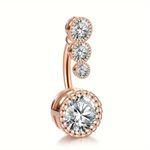 Piercing-para-ombligo-triple-piedrita-oro-rosa