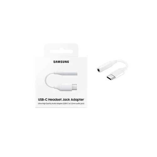 Adaptador Samsung Tipo-C a Jack Audio Blanco