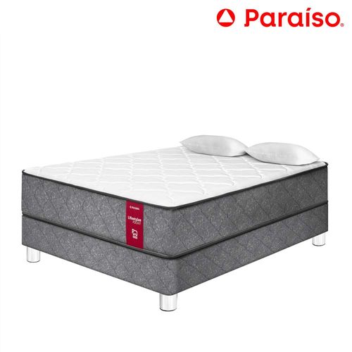 Cama PARAISO Lifestyles Pocket 2 Plazas + 2 Almohadas + 1 Protector