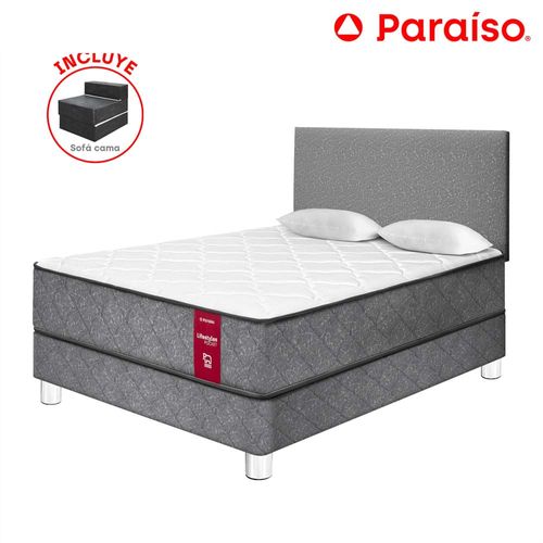 Dormitorio PARAISO Lifestyles Pocket Acero 2 Plazas + Sofá Cama