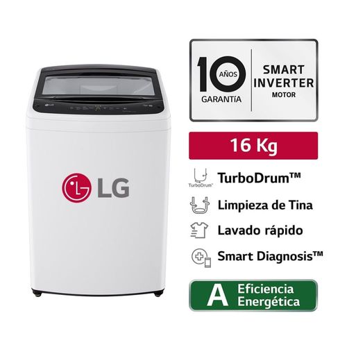 Lavadora LG WT16WVTB TurboDrum Carga Superior 16Kg Blanco