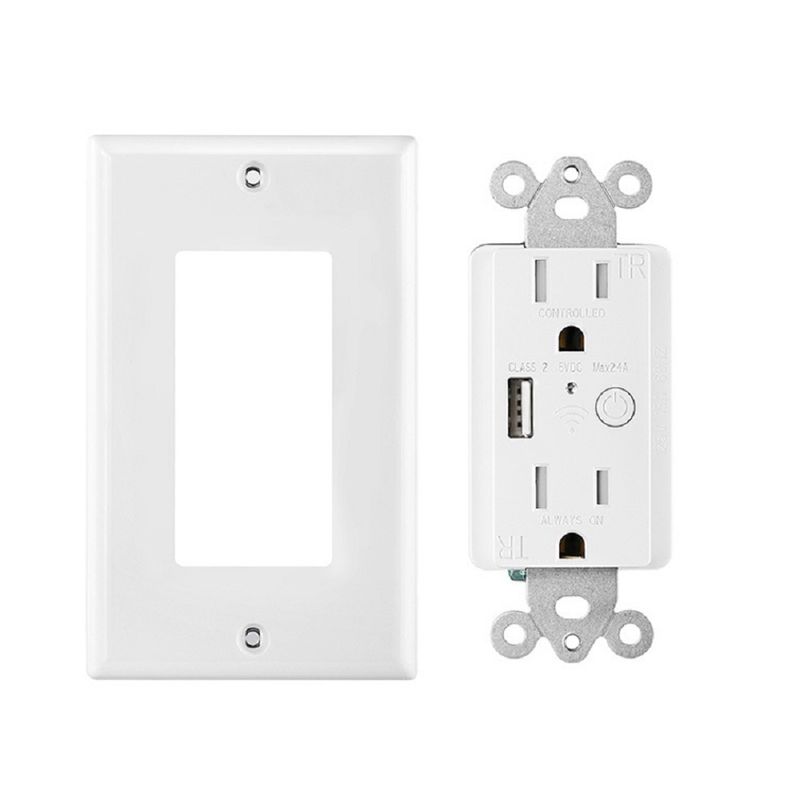 Tomacorriente-de-Pared-Inteligente-Tipo-Americano-con-USB-Wifi-Blanco