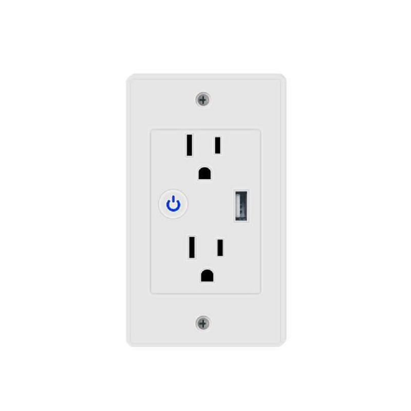 Tomacorriente-de-Pared-Inteligente-Tipo-Americano-con-USB-Wifi-Blanco