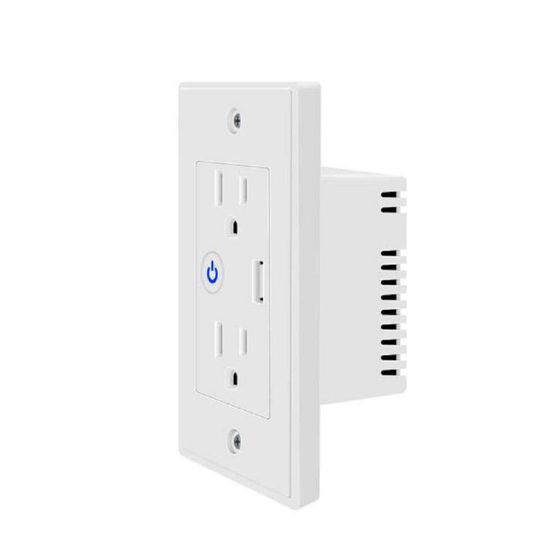 Tomacorriente-de-Pared-Inteligente-Tipo-Americano-con-USB-Wifi-Blanco