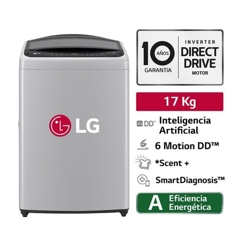 Lavadora LG WT17DV6T AI DD Carga Superior 17kg Gris