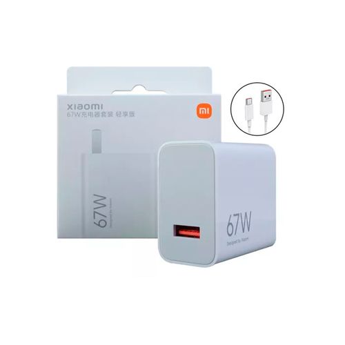 Cargador Xiaomi 67W Cable Tipo C 6A Original Blanco