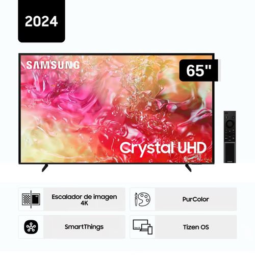 Televisor Samsung LED 65 Crystal UHD 4K 65DU7000 Tizen OS Smart TV