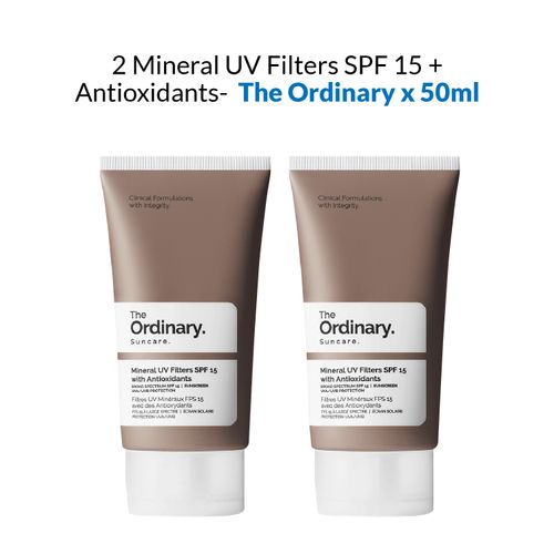 2 Mineral UV Filters SPF 15 + Antioxidants - The Ordinary x 50ml