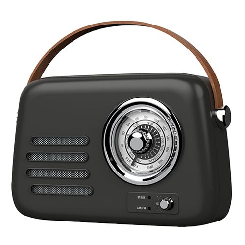 Radio bluetooth Vintage Richards FB-R303BLK AM/FM, USB, negro