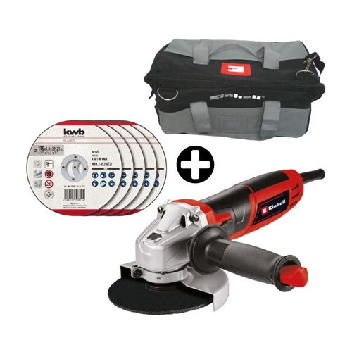 Amoladora 850W TC-AG + 5 Discos + Bolso Einhell