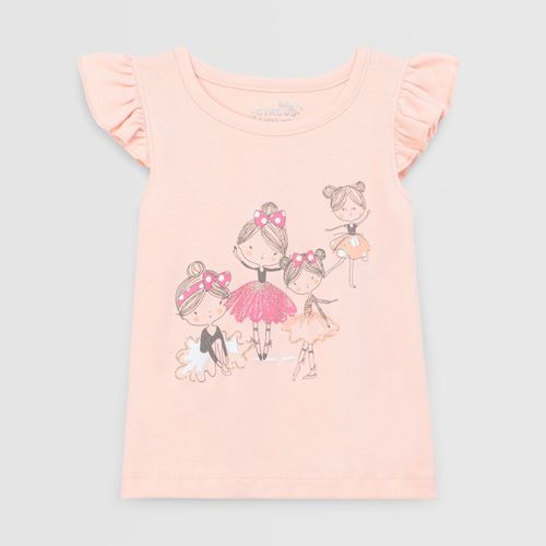 Polo Para Bebe Niña Baby Circus Alita Manga Corta