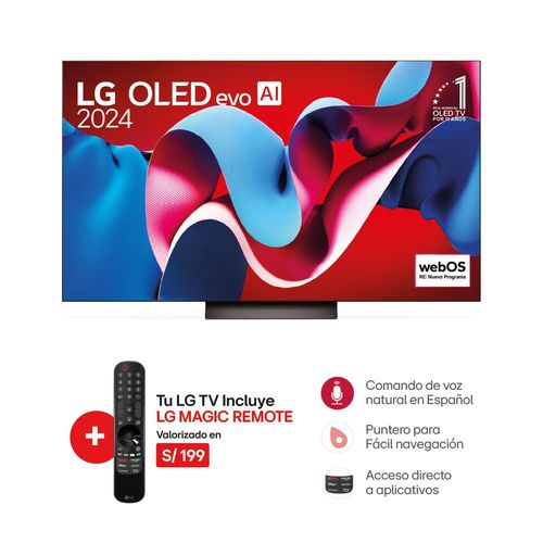 Televisor Lg 77" Oled77C4Psa Oled Evo 4K (2024)