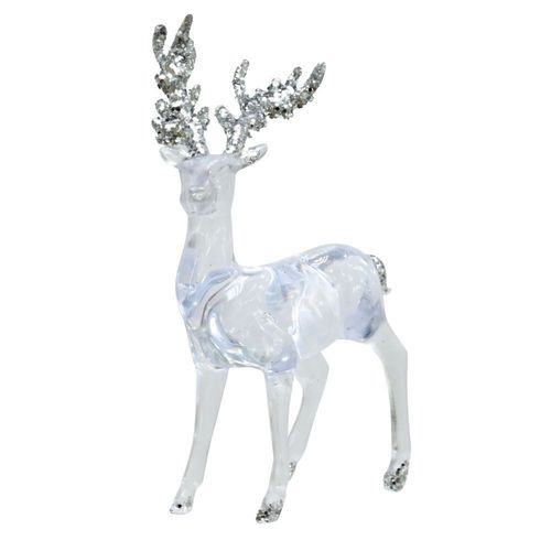 Adorno De Navidad Blanca Adorno Mesa Reno 14.5Cm