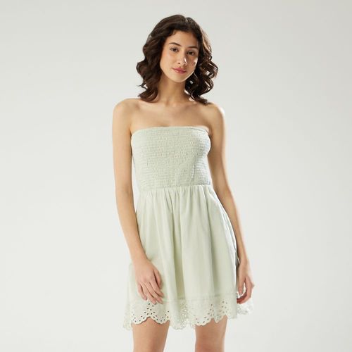 Vestido Corto Hypnotic Mujer Sin Mangas Delicate VERDE