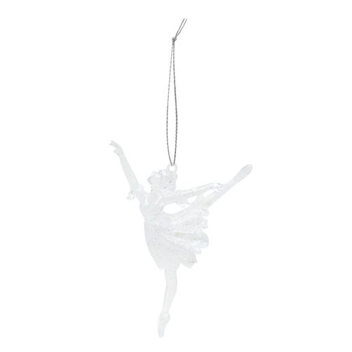 Adorno De Navidad Fairy Bailarina Blanca 14Cm