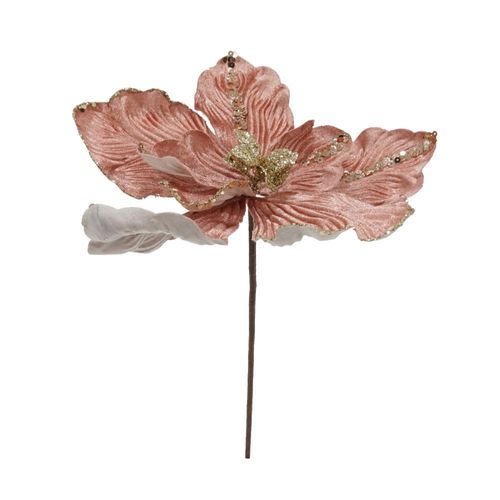 Flores De Navidad Magnolia Kaz Home 24Cm Rosado Velvet