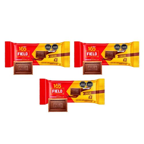 Pack Galleta FIELD Chocovainilla Bolsa 75.6g x 3un