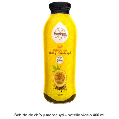 Bebida TANDEM Chía y Maracuyá Botella 400ml