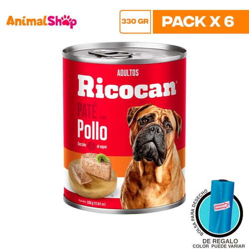 Ricocan Adulto Pate Pollo Lta 330Gr X6 Un