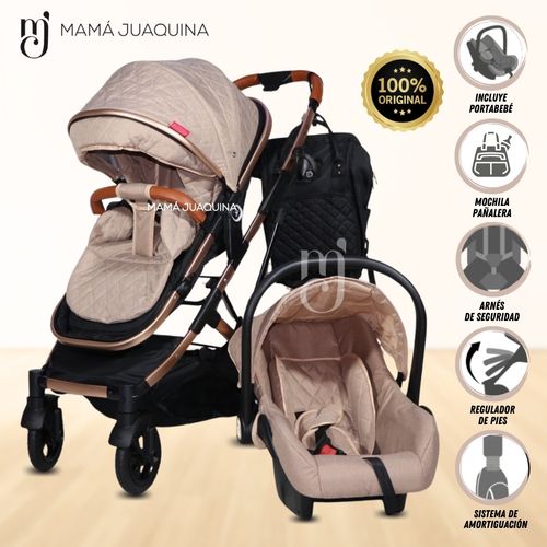 Coche Moisés Mini 4 en 1 «LIETTI» Con Portabebé Beige