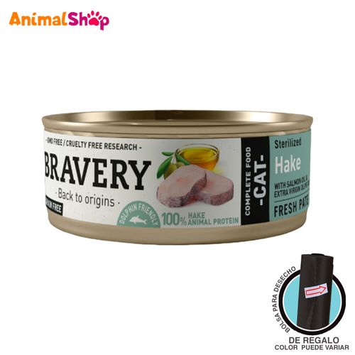 Comida De Gato Esterilizado Bravery Merluza 70 Gr