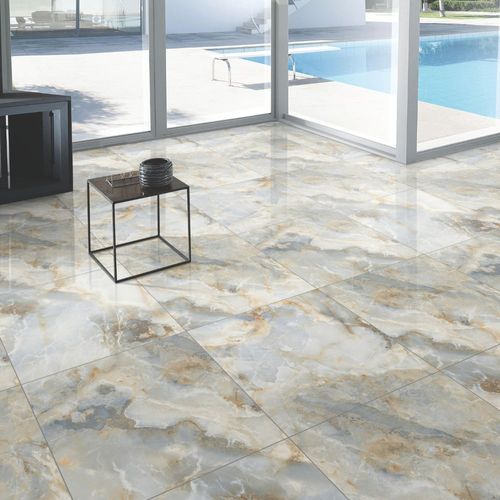 Porcelanato Marmolizado Klipen Titan Gris Pulido 60x60cm 1.44m2