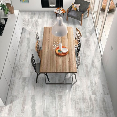 Porcelanato Maderado Klipen Berrywood Blanco Mate 20x120cm 1.2m2