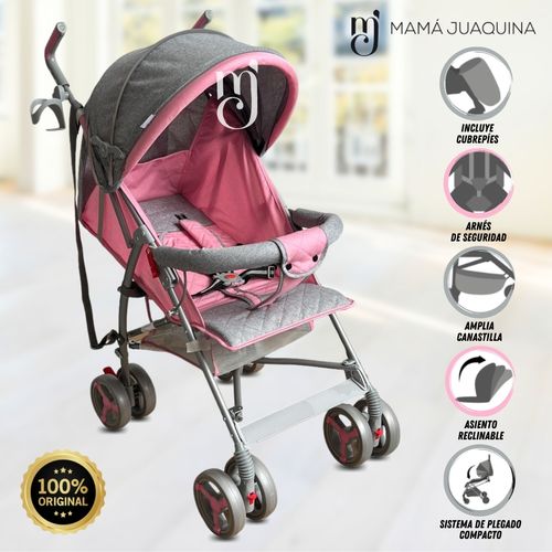 COCHE BASTÓN «MAINSON» ROSADO