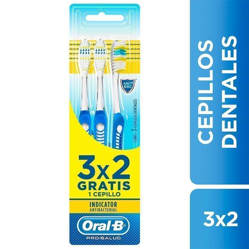 Cepillo Dental Oral B Indicator Antibacterial 3 unidades