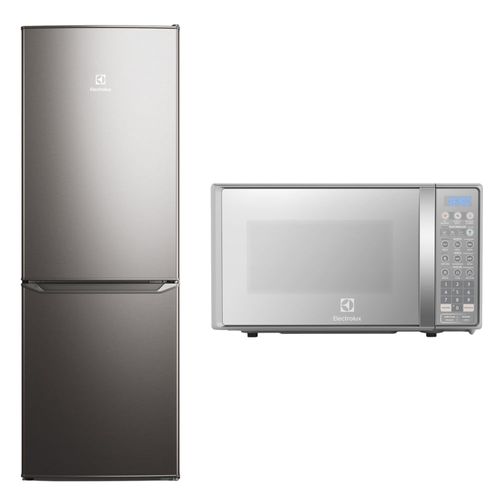 Combo: Refrigerador Frost Bottom Freezer 166L ERB162HS + Microondas 20L (EMDO20S2GSRUG) Electrolux