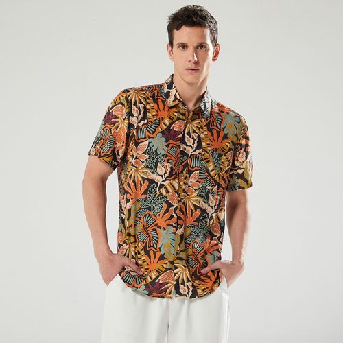Camisa Hypnotic Manga Corta Tropical Hombre LACRE