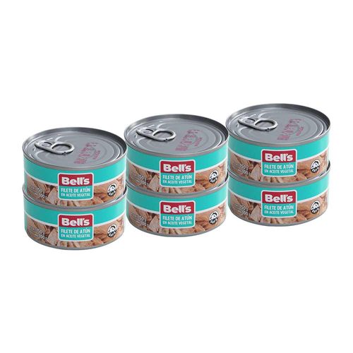 Pack Filete de Atún BELL'S en Aceite Lata 150g x6un