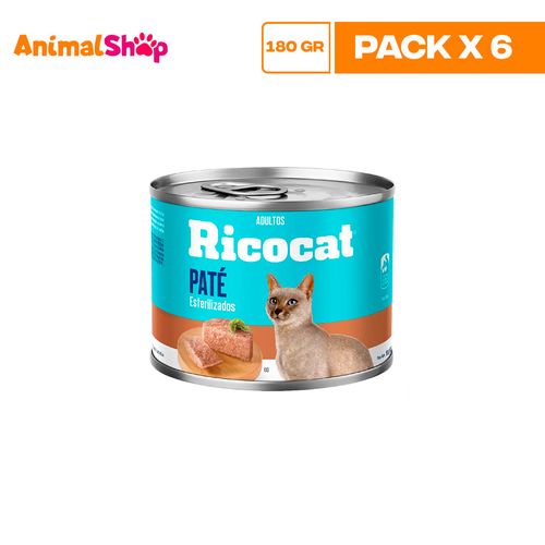 Ricocat Pate Esterilizados 180Gr X6Un