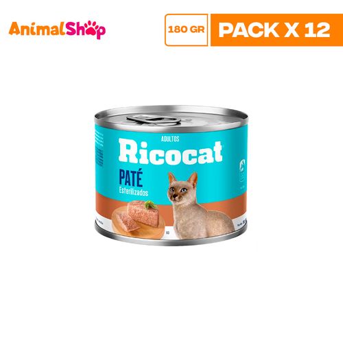 Ricocat Pate Esterilizados 180Gr X12 Un