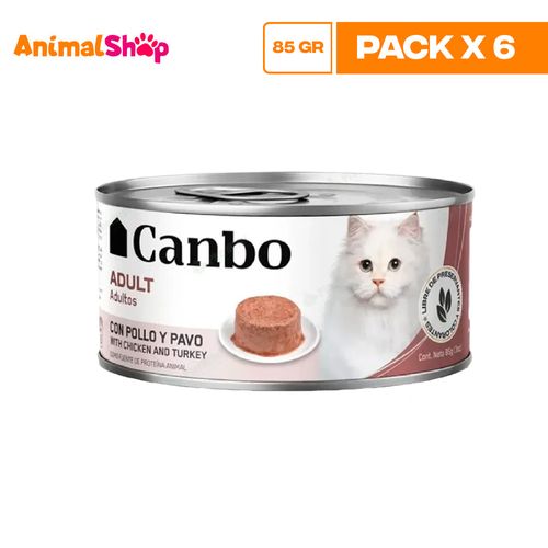 Canbo Gato Pate Pollo Y Pavo Ad Lta 85Gr X 6 Un